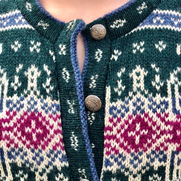 Vintage L.L. Bean Wool Blend Button Up Sweater - Picture 5 of 5